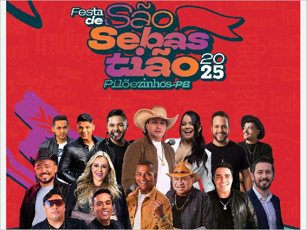 #FSS2025: Prefeito de Pilõezinhos, Marcelo Matias, anuncia atrações da Tradicional Festa de São Sebastião